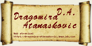 Dragomira Atanasković vizit kartica